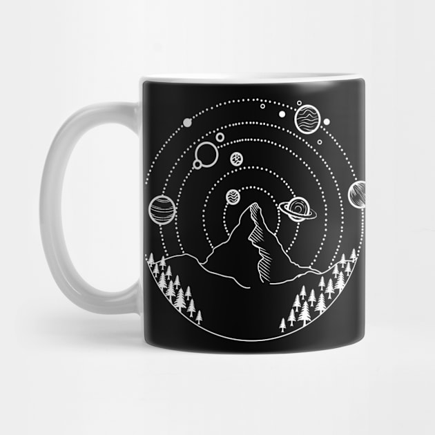 Planets at the Night Sky by ThyShirtProject - Affiliate